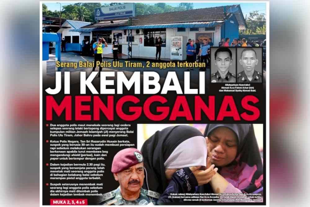 Laporan Sinar Harian berhubung kejadian serangan dan cubaan rampasan senjata api di Balai Polis Ulu Tiram, Johor Bahru dan Balai Polis Dato’ Keramat, Pulau Pinang.