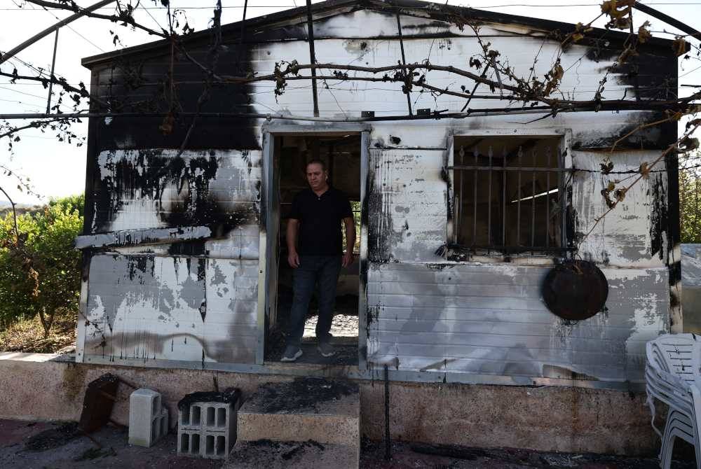 Sebuah rumah penduduk Palestin di bandar Burqah berhampiran Nablus di Tebing Barat yang musnah akibat perbuatan pelampau Yahudi.