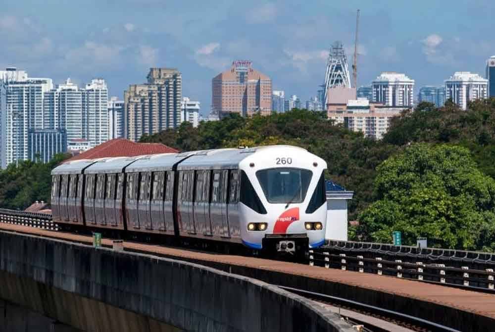 Operasi perkhidmatan LRT laluan Kelana Jaya mengalami kelewatan disebabkan gangguan suis. Foto hiasan