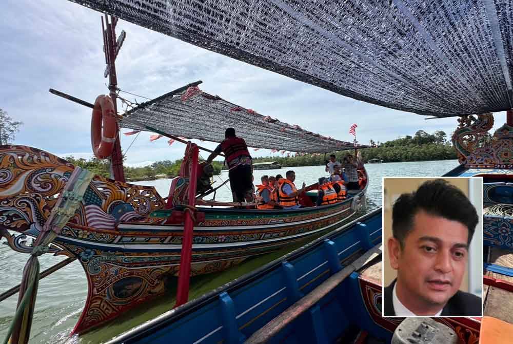 Pelayaran sungai dengan menaiki bot nelayan tradisional di Pulau Gajah, Kota Bharu. Gambar kecil: Muhammad Faiz Fadzil