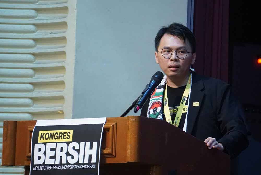 Kok Hin ketika berucap pada Kongres Bersih di Kuala Lumpur pada Sabtu.