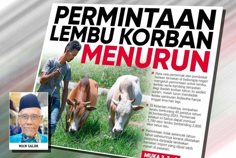 Laporan muka depan Sinar Harian pada Rabu. Gambar kecil: Wan Salim