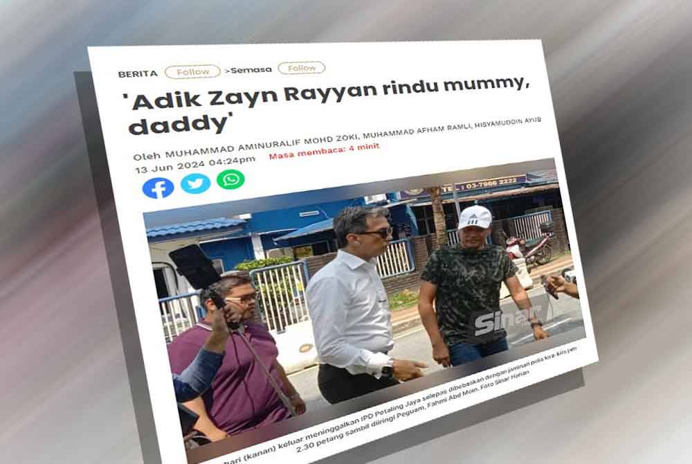 Laporan Sinar Harian pada Khamis.