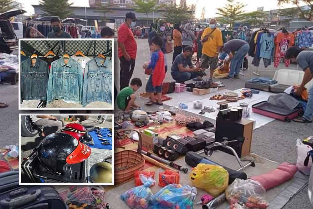 Setiap satu barang dijual mempunyai cerita tersendiri. Gambar kecil dari atas: Pelbagai jenis pakaian termasuk pakaian jenama Levi's vintage era 90-an dijual dan barangan seperti aksesori motosikal dan perhiasan rumah antara dipamer dan dijual.