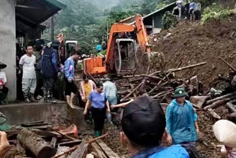 Empat sekeluarga maut dalam kejadian tanah runtuh di wilayah Bac Kan utara Vietnam awal pagi Selasa. Foto dtinews