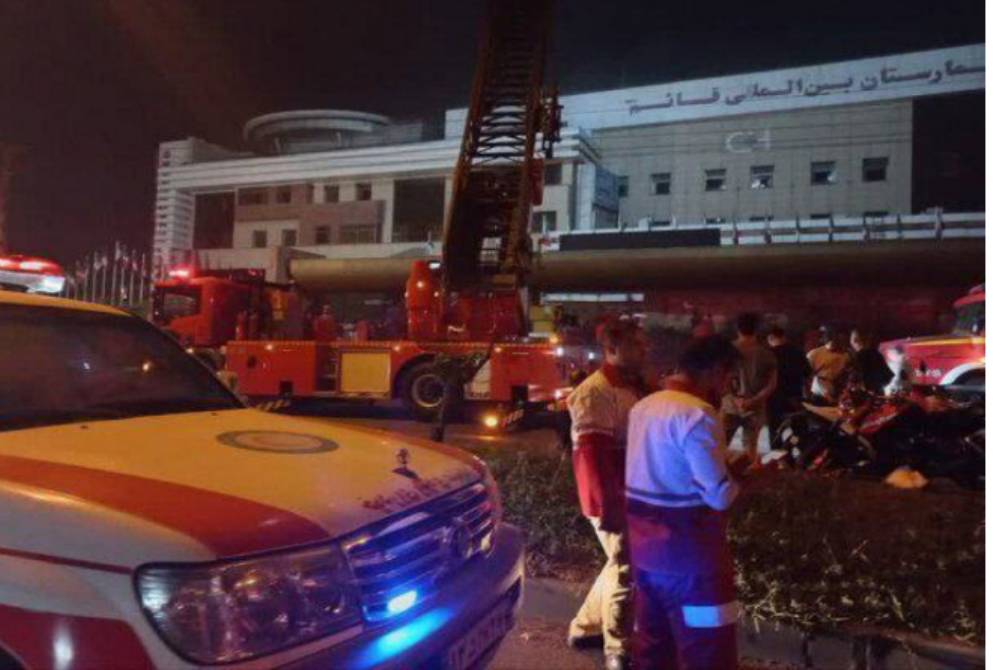 Lapan orang terkorban dalam kebakaran di sebuah hospital di Iran.