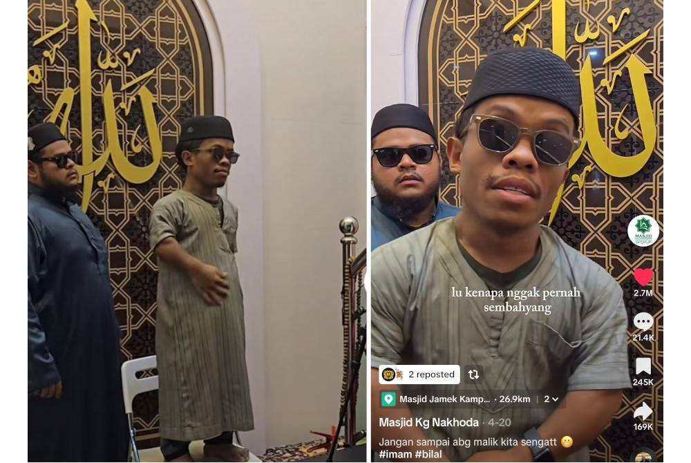 'Bilal kerdil' atau nama sebenarnya Ahmad Syaqiq Shuhairi (depan) sering diketengahkan dalam video bagi memberikan unsur komedi untuk menarik minat penonton.