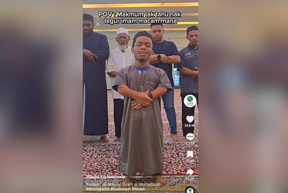 Video makmum tegur imam mendapat lebih enam juta tontonan.