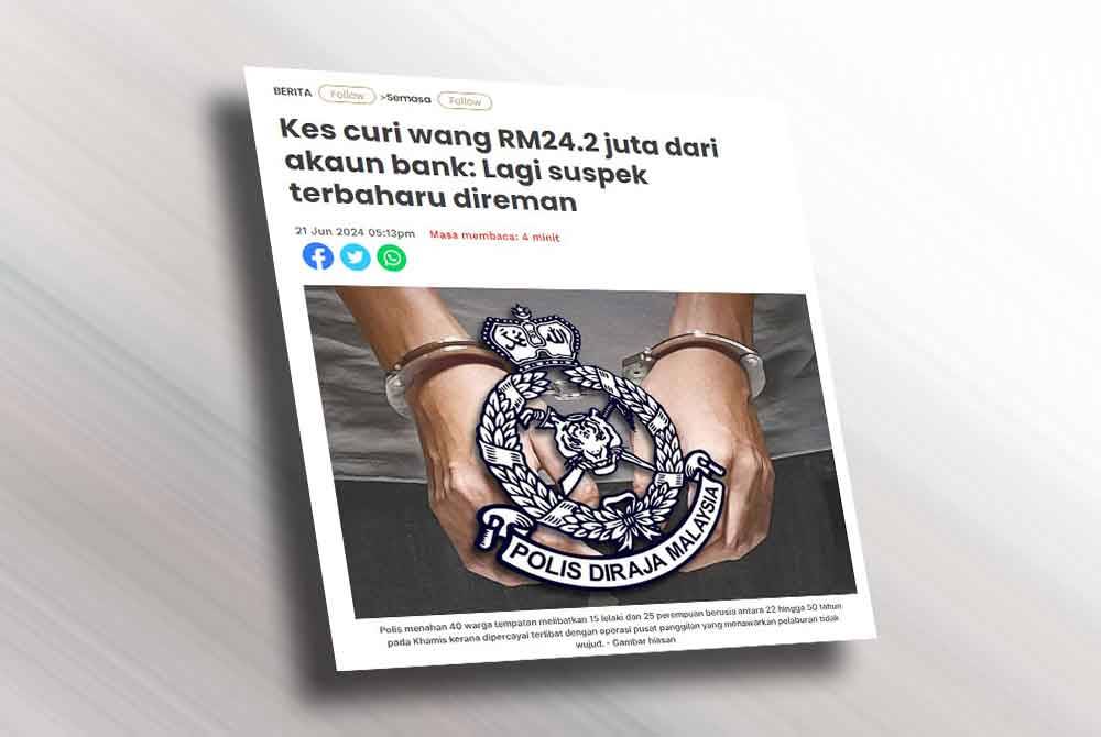 Laporan Sinar Harian pada Jumaat.