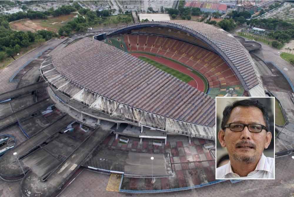 Stadium Shah Alam. Gambar kecil: Abdul Razak Ismail