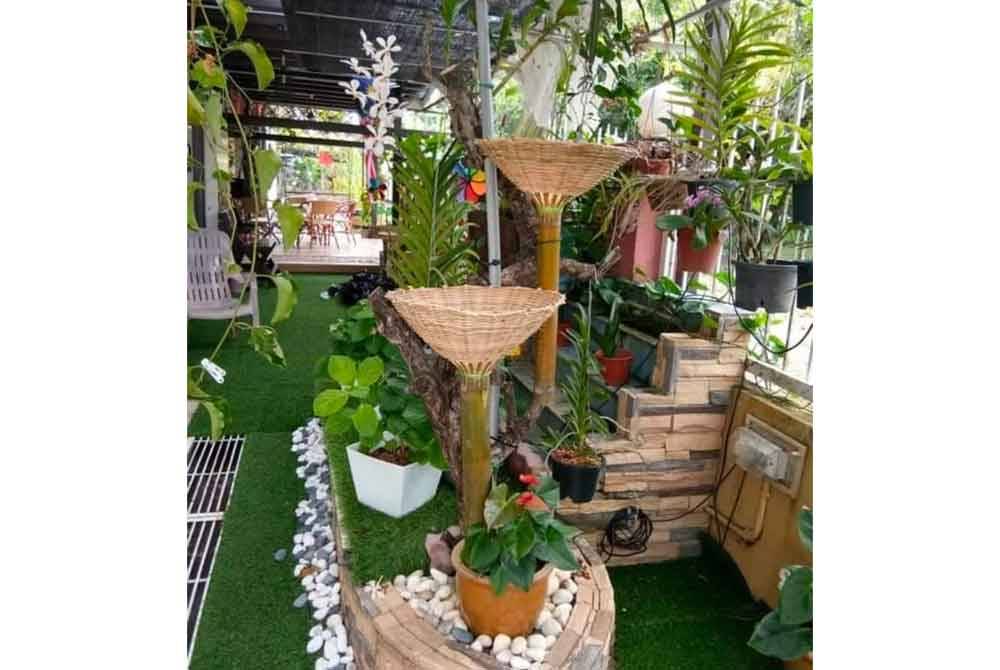 Sangkak yang sudah diinovasi menjadi hiasan rumah dan premis.