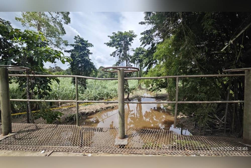 Lokasi kejadian mangsa dilaporkan maut dipercayai dibaham buaya di kawasan ladang Pontion Subok, Sukau, Kinabatangan.