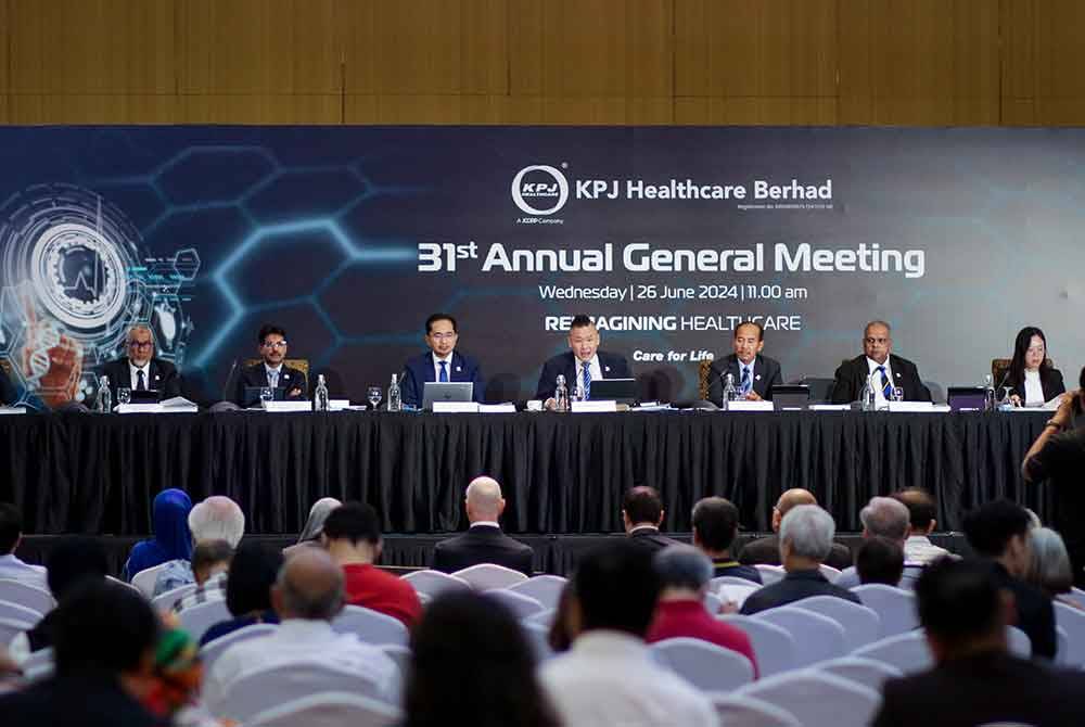 Mesyuarat Agung Tahunan ke-31 KPJ Healthcare Berhad yang berlangsung Pusat Konvensyen Sime Darby, Kuala Lumpur baru-baru ini.