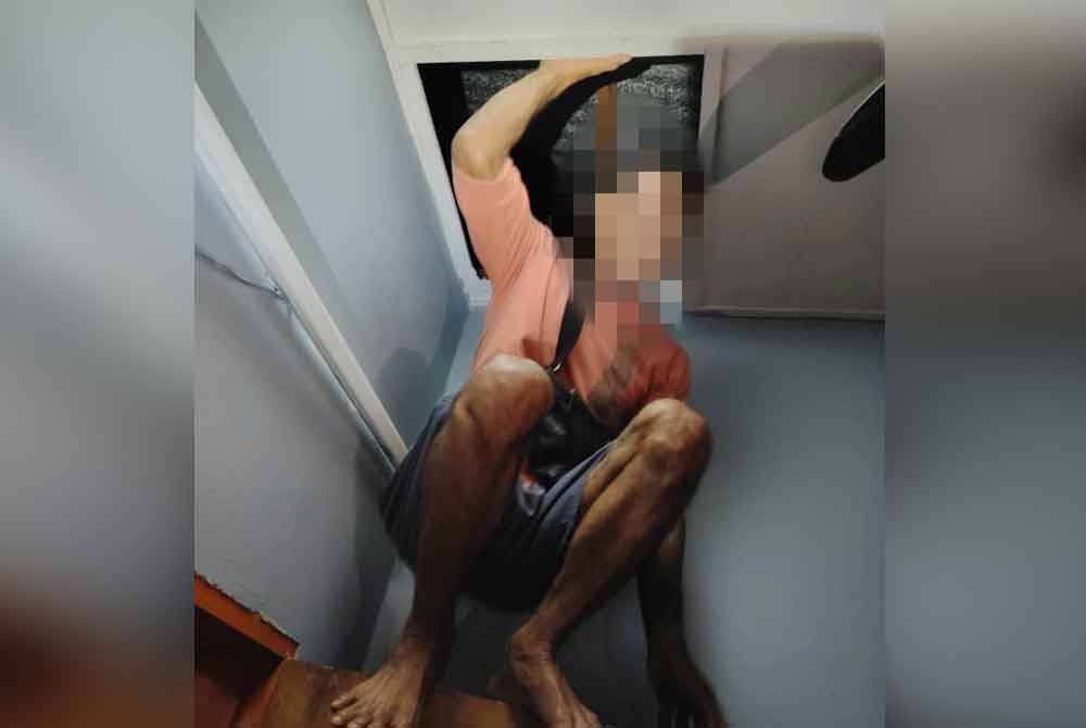 PATI sanggup menyembunyikan diri di atas siling yang sempit dalam premis semata-mata bagi mengelakkan diri ditahan Jabatan Imigresen Malaysia Negeri Sembilan (JIMNS).