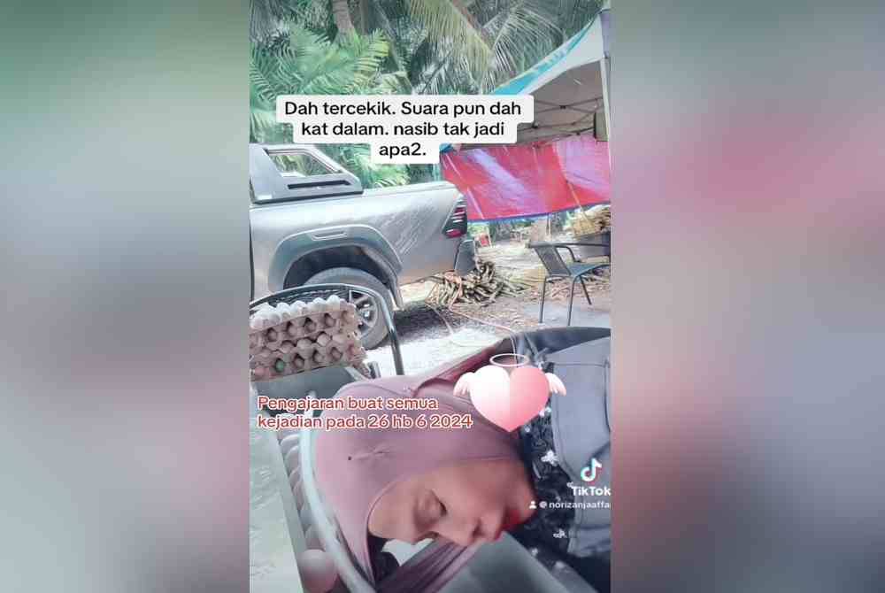 Kejadian itu seumpama antara hidup dan mati kerana tudung yang dipakai telah menjerut leher Norizan.