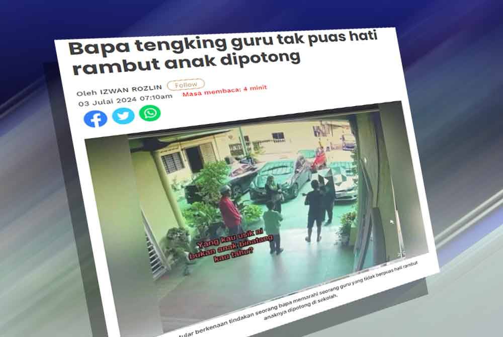 Tangkap layar laporan Sinar Harian pada Rabu.