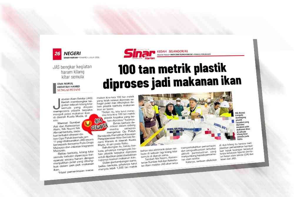 Laporan Sinar Harian pada 4 Julai 2024