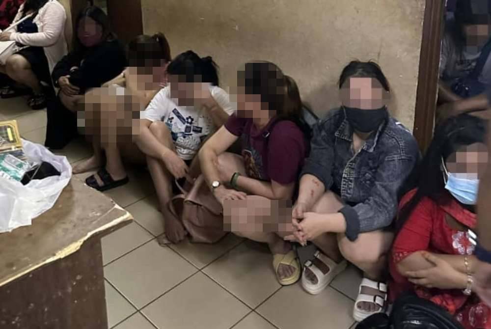 Sebahagian pelacur warga asing ditahan. Foto JIM