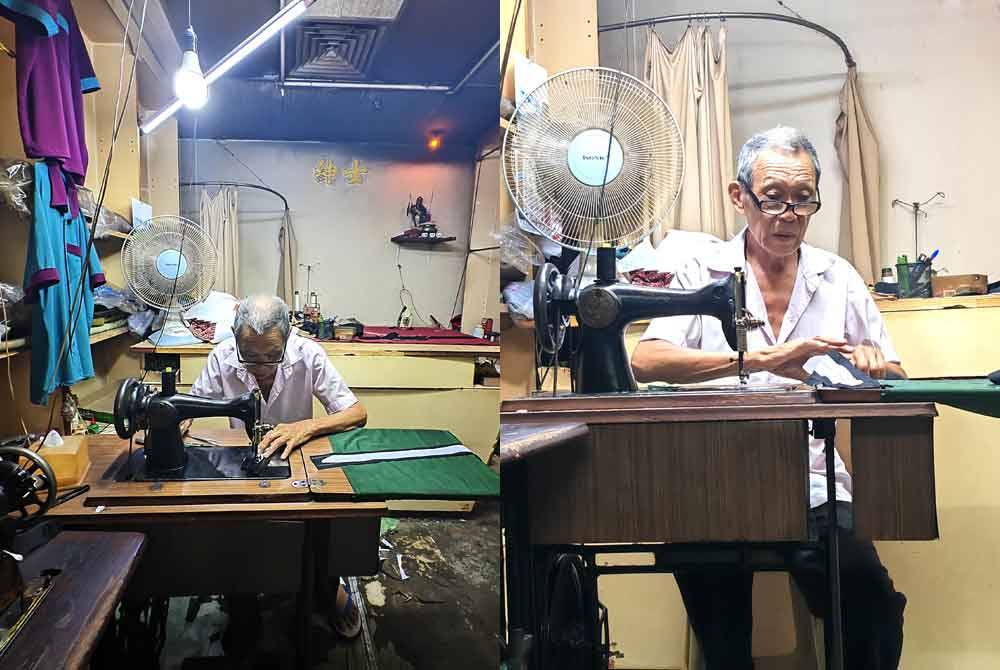 Chea Cheong tekun menyiapkan tempahan pelanggan.