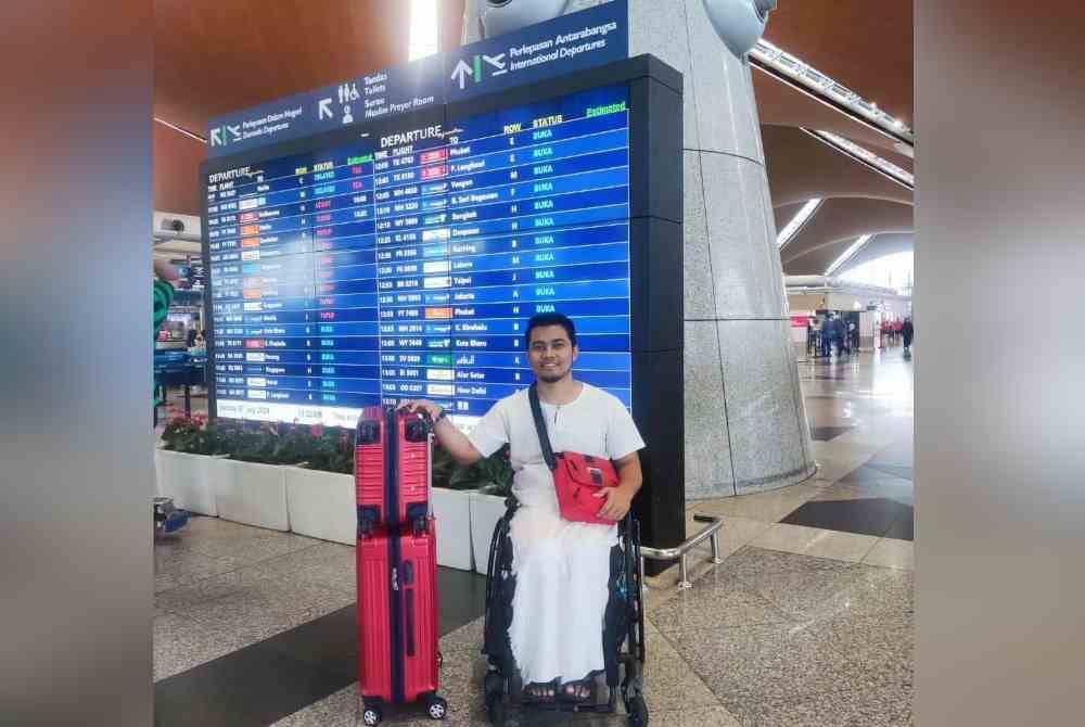 Firdaus menjadi antara 21 jemaah OKU yang terpilih menunaikan ibadah umrah secara percuma kelolaan MKM.