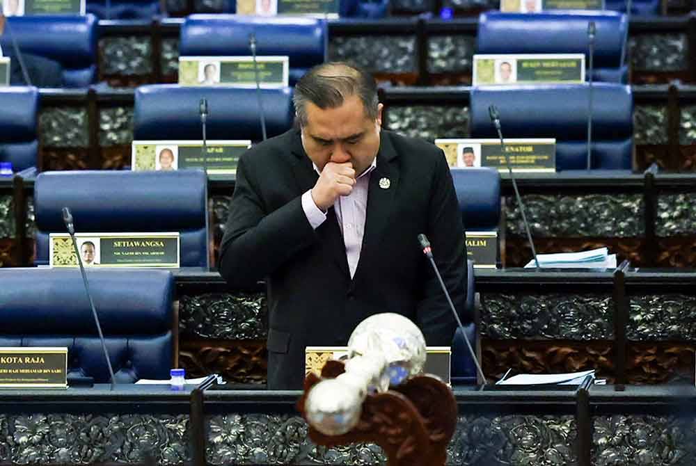 Anthony ketika persidangan Dewan Rakyat di Bangunan Parlimen pada Rabu. Foto Bernama