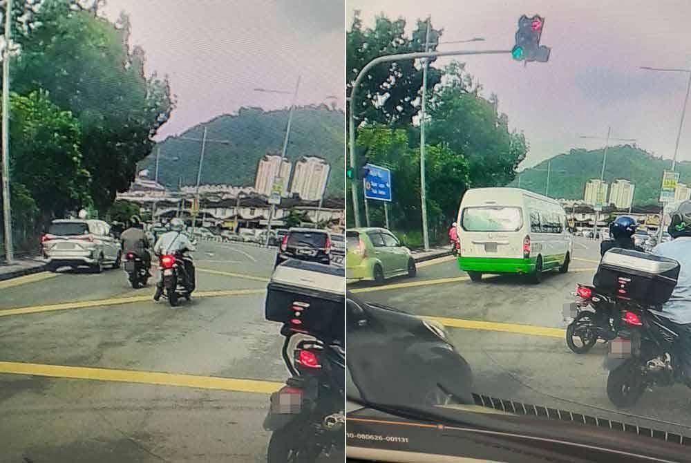 Pemandu van memecut laju kenderaannya selepas enggan berhenti dalam sekatan jalan raya yang dijalankan pada Rabu.