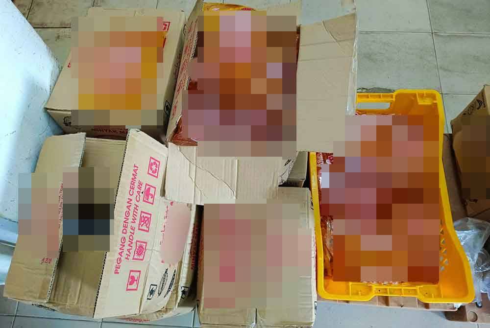Kesemua 388 kilogram minyak masak peket yang diletakkan dalam stor simpanan barang premis telah disita untuk siasatan lanjut. Foto KPDN Perak