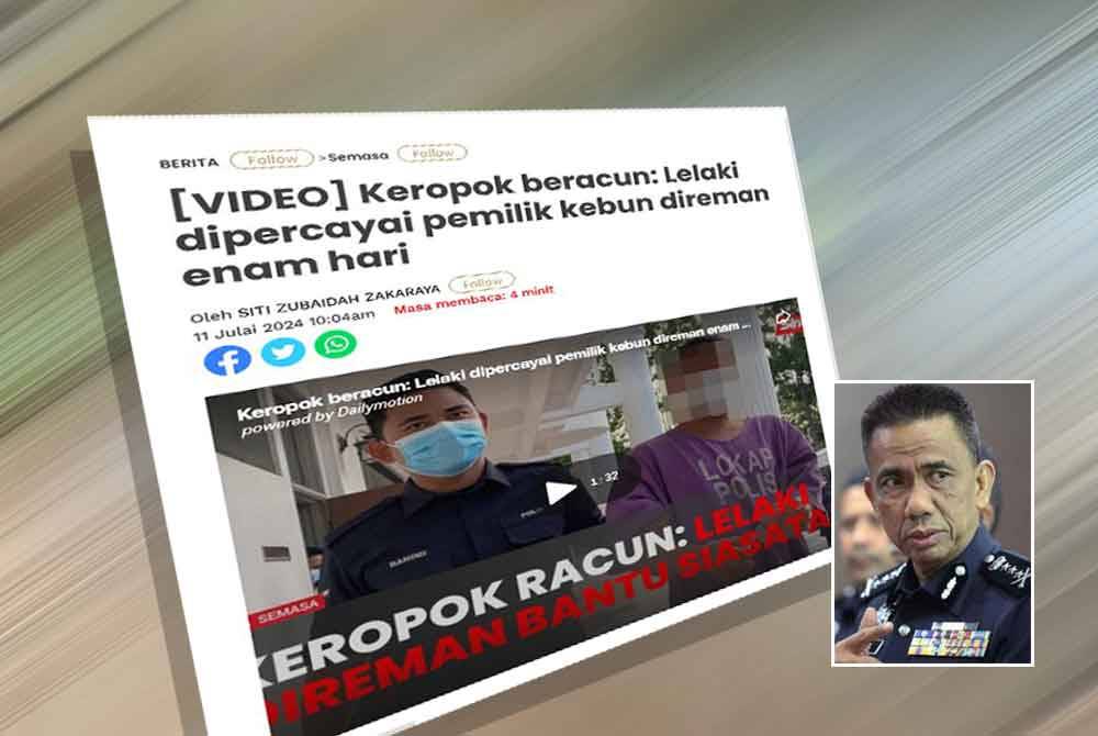 Laporan Sinar Harian. Gambar kecil: Fisol