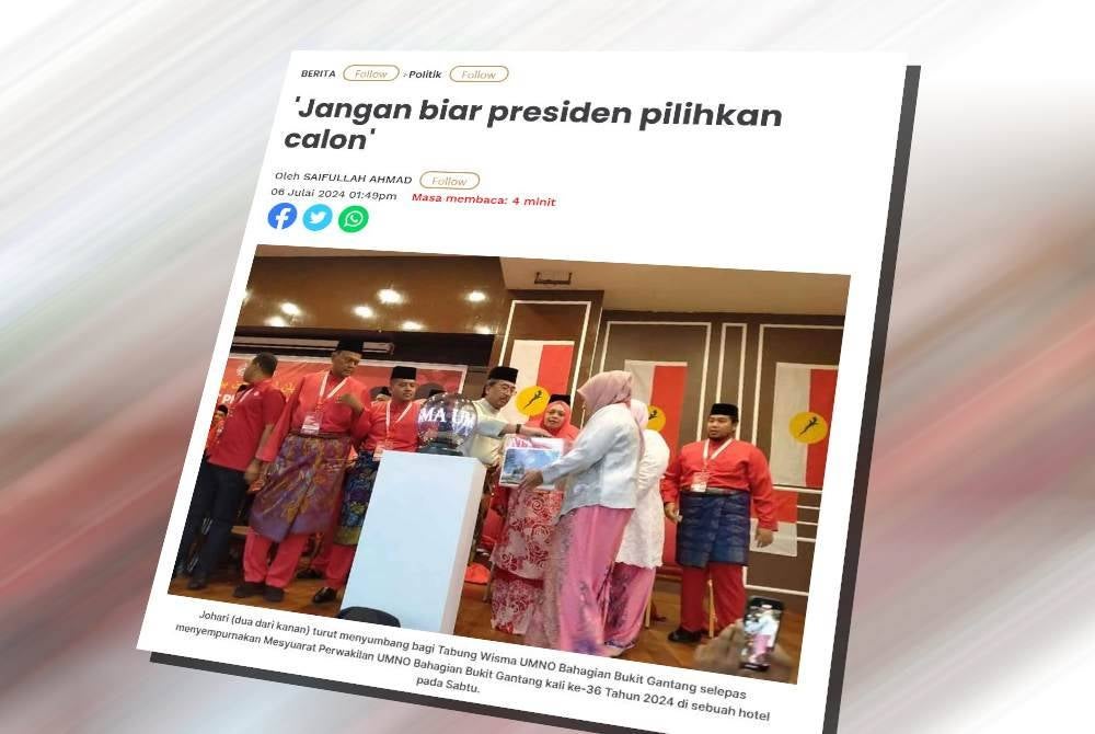 Laporan Sinar Harian.