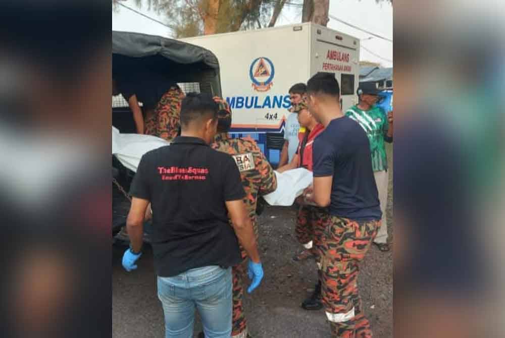 Mayat mangsa yang ditemui terapung dekat muara Bagan Lalang oleh nelayan dibawa ke Hospital Sultan Idris Shah, Serdang untuk proses bedah siasat pada Sabtu.