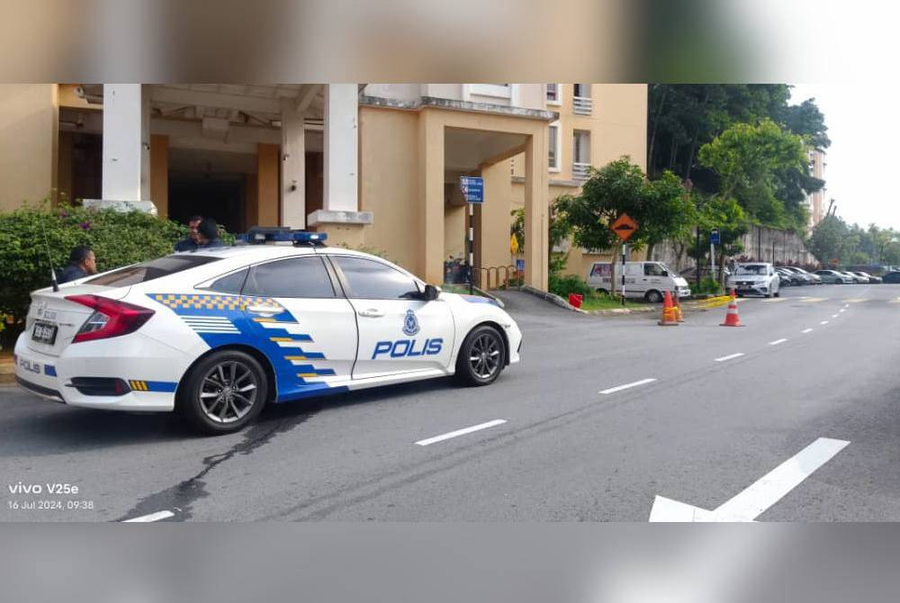 Suasana di lokasi kejadian di Presint 9, Putrajaya. Foto tular