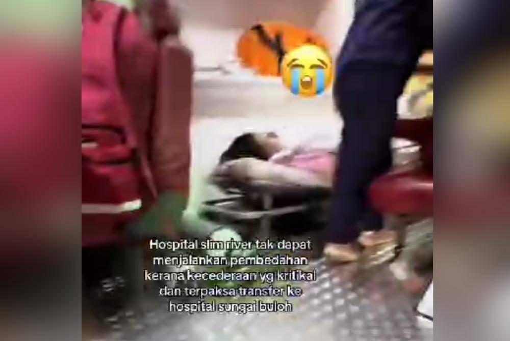 Video tular yang memaparkan Ameyza dipindahkan ke Hospital Sungai Buloh.