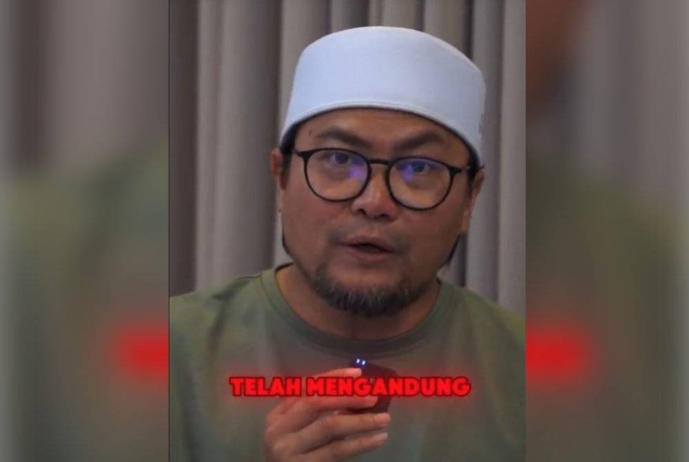 TANGKAP LAYAR rakaman video Ustaz Jafri yang menegur orang ramai agar tidak membuat tuduhan kepada arwah Nur Farah Kartini.