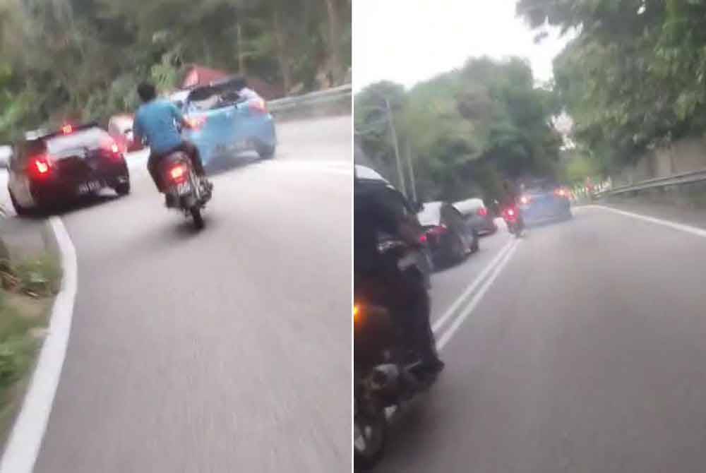 Suspek memandu Perodua Myvi secara berbahaya dalam kejadian pada petang Sabtu.