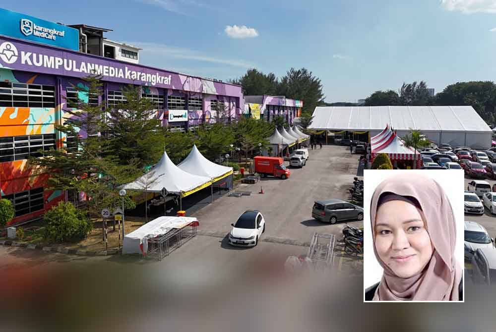 Karnival Rakyat Karangkraf berlangsung selama tiga hari bermula hari ini sehingga Ahad di Kompleks Karangkraf, Shah Alam. Gambar kecil: Farah