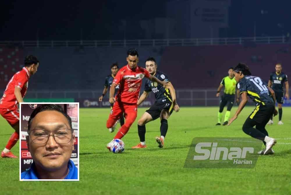 Aksi Liga Super KDN FC tewas di tangan Perak FC pada Jumaat. Gambar kecil: Rezal Z