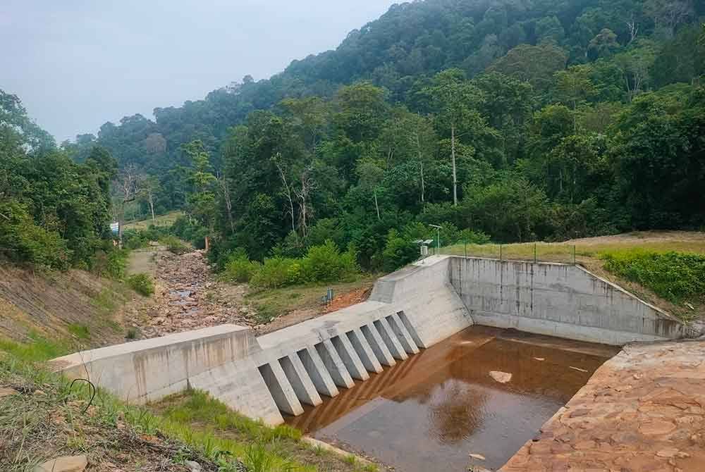 Keadaan Empangan Sabo di Titi Hayun Yan, Kedah yang telah siap dibina.