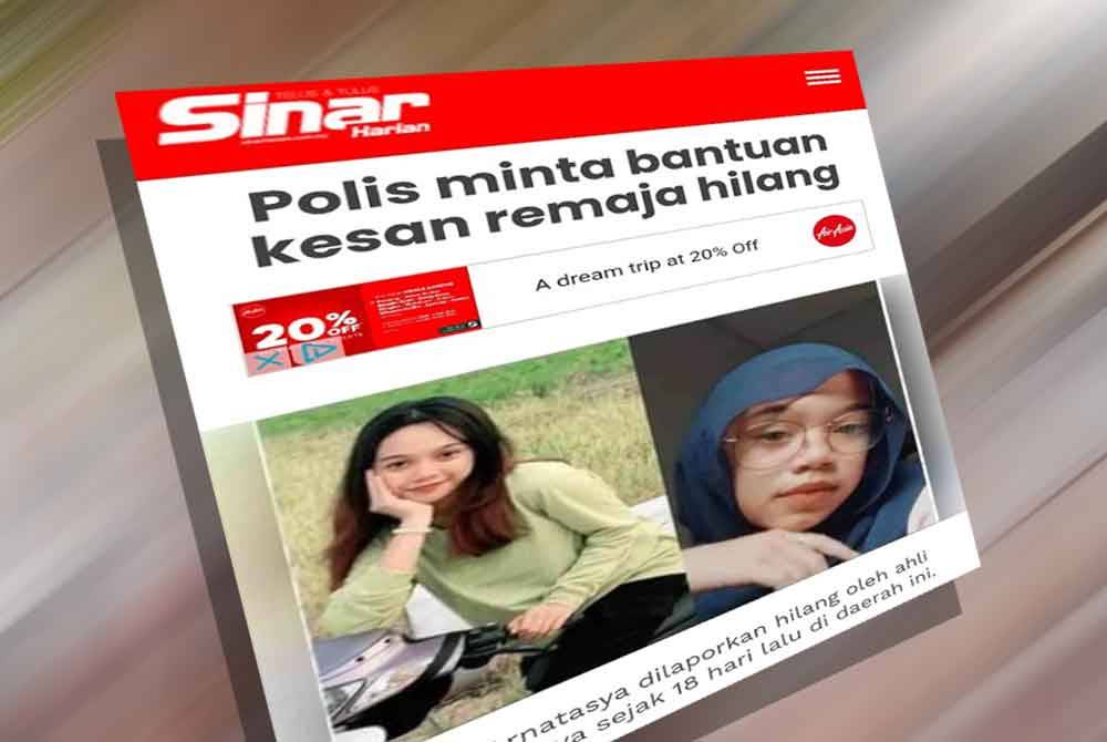 Sinar Harian sebelum ini melaporkan, polis meminta bantuan orang ramai bagi mengesan Fiffy Arnatasya yang mana ia merupakan kehilangan kali kedua.