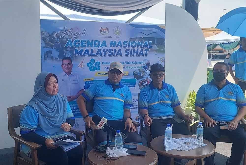 Kasemani (kiri) ketika sidang akhbar selepas Jelajah Agenda Nasional Malaysia Sihat pada Sabtu.