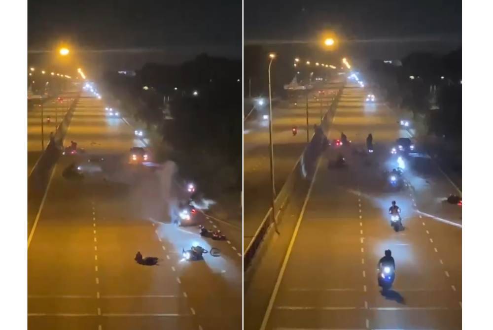 Kemalangan empat motosikal di Persiaran Raja Muda Musa, Klang, menyebabkan dua penunggang motosikal maut, pada Ahad.