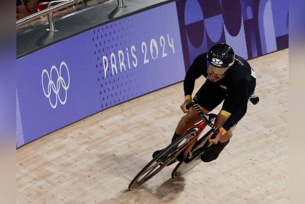 Azizulhasni mengalahkan pelumba Great Britain untuk mara ke saingan 1/8 acara pecut Sukan Olimpik 2024 di Paris tengah malam Rabu. Foto FB MSN