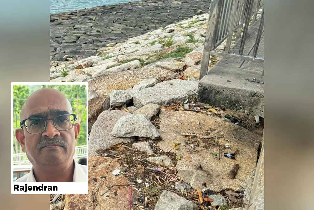 Tinjauan di Persiaran Karpal Singh mendapati, selain sisa makanan, pembungkus makanan serta puntung rokok dibuang di kawasan riadah tepi laut itu menyebabkan kawasan tersebut kotor.