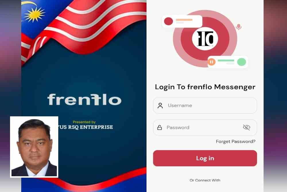 Aplikasi Frentlo ciptaan Yusman yang bakal dimuat naik ke 'Google Playstore' dalam masa terdekat. Gambar kecil: Yusman