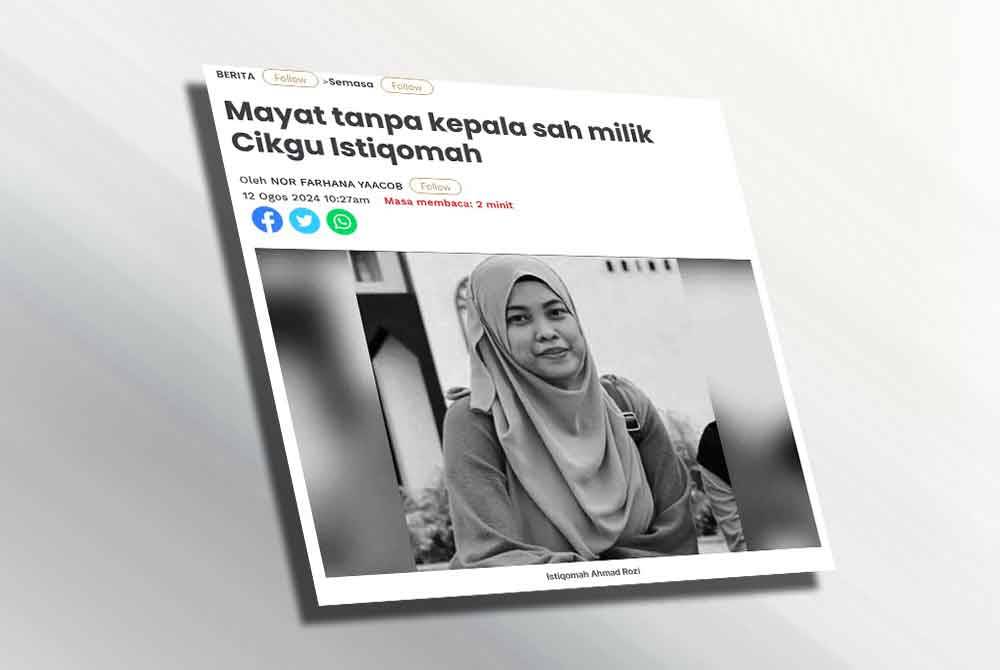 Laporan Sinar Harian pada Isnin.