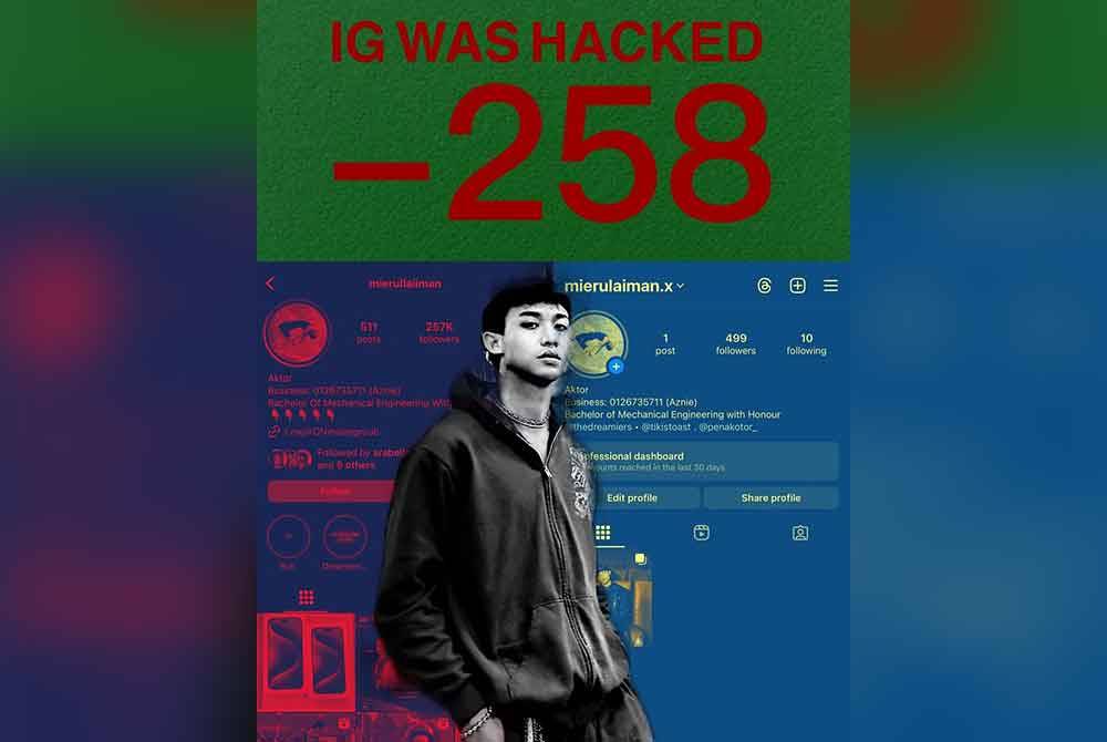 Perkongsian yang dibuat menerusi akaun baru Mierul AIman.