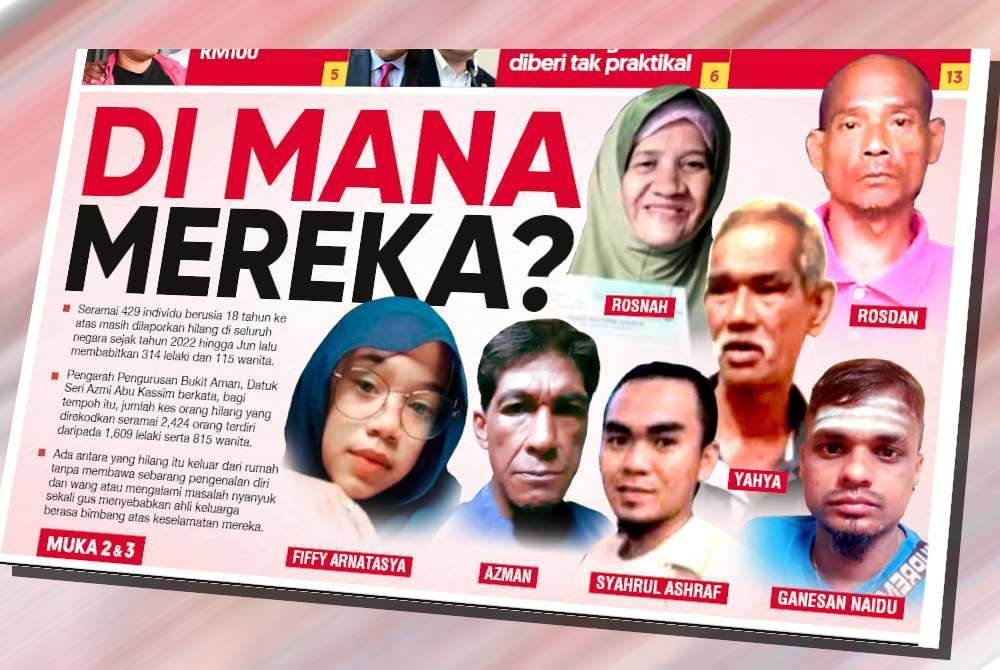 LAPORAN Sinar Harian berkaitan kehilangan orang. 