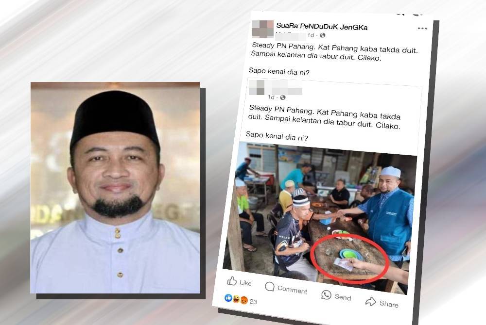 Tangkapan layar hantaran dan sekeping gambar Shahril Azman pada Isnin.
