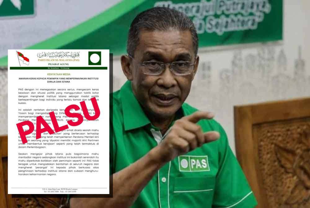 Takiyuddin menafikan sekeras-kerasnya Pas mengeluarkan kenyataan berhubung isu Muhyiddin.