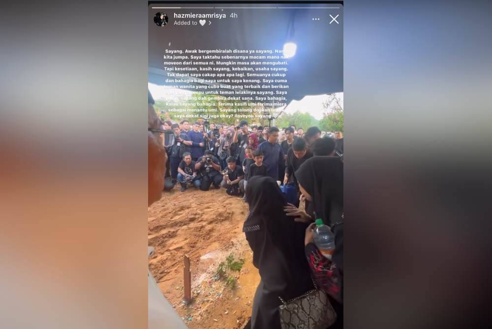 Luahan yang dibuat Hazmiera.