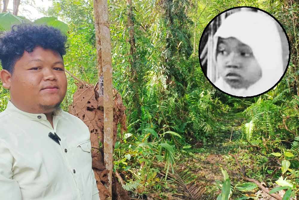 Zulkefli menunjukkan lokasi penemuan mayat Nuraina Humaira.